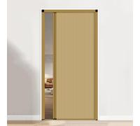 Adjustable Foldable Room Divider Gate, 60-200CM Sliding Door for Kitchen, Shower, Wardrobe - Yellow, Size: 115x190cm, Space-Saving, Modern Design