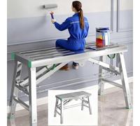 Adjustable Foldable Scaffold Work Platform, 400kg Rated, Anti-skid Workbench for Painters and Construction