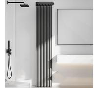 Adjustable Foldable Shower Curtain Rod - Waterproof No-Drill Installation Retractable Corner L/U Shape - Perfect for Small Bathrooms RVs & Changing Rooms