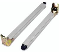 Adjustable, foldable stainless steel legs - robust telescopic support for breakfast and dining tables, 30 x 150 cm, height 70 cm, silver-colored