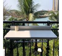 Adjustable Foldable Wall-Mounted Balcony Table - Space-Saving Railing Table for Patio Weather-Resistant Outdoor Side Table Perfect for Smals and Limited Areas