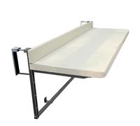 Adjustable Folding Balcony Table, Lightweight Aluminium Hanging Table for Deck Railing, Patios, Gardens, Small Balconies