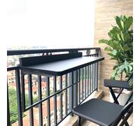 Adjustable Folding Balcony Table - Space-Saving Outdoor Railing Table Weather-Resistant &for Patios Balconies & Small Spaces