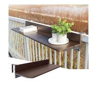 Adjustable Folding Balcony Table - Weather-Resistant Side Table High Stabili Railing Table for Outdoor Use Cact Design (39.4"x10.6") - Ideal for Smals & Patios