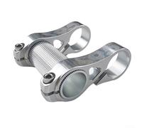 Adjustable Folding Bike Stem Double Riser Design Compatible for 412 and For P8 Folding Bikes Fits 25 4mm Handlebars CNC Aluminum Alloy Construction Lightweight (silver)