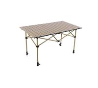 Adjustable Folding Camping Table, Lightweight Aluminum Roll-Up Outdoor Desk, 100KG Load Capacity, Portable Garden Table for BBQ, Beach & Caravan - 95 * 55 * 50/80cm