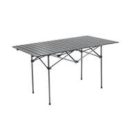 Adjustable Folding Camping Table - Portable Picnic Table with Storage Bag for Outdoor BBQ Beach Backyard Patio Party - Brown 120x55x50/80cm