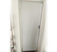 Adjustable Folding Concertina Door 60-90 CM Wide | Lockable Bathroom Sliding Door | No Drill Space-Saving Room Divider (60x220cm/23.6x86.6in)