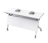 Adjustable Folding Conference Table Set with WheelsModular Office Meeting Tables for Versatile Collaborative Workspaces Ideal for Events and Conference Rooms.
