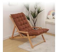 Adjustable Folding Deck Chair Wooden Recliner for Patio & Garden Multi-Position Hammock Portable Relaxation Lounge for Outdoor Home Balcony Leisure Seating