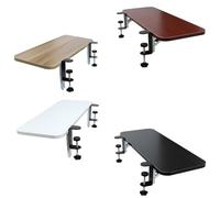 Adjustable Folding Desk Armrest - Keyboard Tray with Clamp - Elbow Support to Expand Table Space - Walnut Finish, 65 x 25 cm (26 x 10 inches)