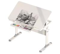 Adjustable Folding Drawing Table Height-Adjustable Art Desk for Home Office Wood Craft and Drafting Table for Artists Writers and Crafters