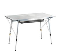 Adjustable Folding Garden Table Portable Aluminum Alloy Outdoor Table Multi-functional Silver Sturdy & Durable 120 x 70 cm - Perfect for Patio & Camping