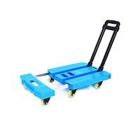 Adjustable Folding Hand Truck 330 lb Capacity Lightweight Flatbed Cart with 6 Quiet Wheels Portable MultiColor Hand Trolley for Easy Transport and Moving