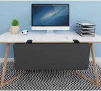 Adjustable Folding Keyboard Stand with Clamp Walnut Desk Mount Sliding Tray Arm Support for Computer 65x24 cm (Black) - Ergonomic Space-Saving Solution