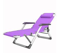 Adjustable Folding Outdoor Lounge Chair with Pillow, Reclining Patio Chairs for Deck, Beach & Yard - Portable Relaxation in Black