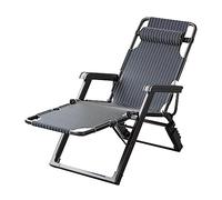 Adjustable Folding Reclining Chair for Outdoor Garden 5 Posit Sun Lo with Headrest Pillow Portable Relr for Patio Ln Beach and Camping (Chair + Cush)