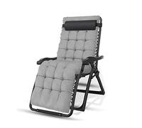 Adjustable Folding Reclining Lounge Chair with Pillow - Oversized Comfortable Patio Recliner, Sturdy Steel for Outdoor Beach, Lawn, Deck, Campsite & Office Use (Color: A)
