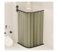 Adjustable Folding Shower Curtain Rod with Double Suction Cups HeavyDuty Wall Mount for Bathroom RV and Clothing StoreGreen SpaceSaving Design