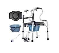 Adjustable Folding Shower/Toilet Chair, Portable with Armrests, Non-Slip, for Wheelchair Users, Ideal for Headboard Use, Includes Bucket, Height Adjustable.