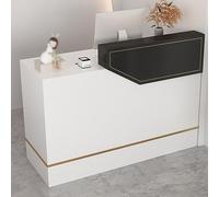 Adjustable Folding Side Table for Home & Office, Mobile Reception Desk with Drawers, Compact Welcome Counter, Versatile Small Desk for Reception Areas