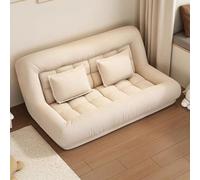 Adjustable Folding Sofa Bed - 120cm Foam Loveseat Chair Lazy Recliner for Living Room Bedroom & Office Versatile Floor Sofa with Backrest for Ultimate Comfort