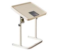 Adjustable Folding Sofa Bedside Table with Cup Holder - Portable Laptop Desk and TV Tray for Eating, Snacking, or Working in Bed