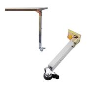 Adjustable Folding Table Legs with Swivel Casters for DIY Furniture Support and Height Adjustment