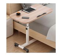 Adjustable Folding Table with Wheels - Portable Laptop Stand for Home Office Bedside Couch Use - Lightweight Versatile Easy to Move Space-Saving Design