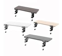 Adjustable Folding Tablet Stand with Armrests - 22"x10" Desk Mount Clamp for Elbow Support & Keyboard Tray - Ideal for Laptops Tablets & Ergonomic Comfort.