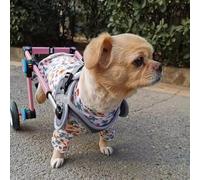 Adjustable Folding Wheelchair for Small Dogs 2-Wheel Mobility Aid for Injury Recovery Lightweight Pet Support for Rear Legs Comfortable and Durable Design