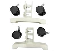adjustable foot bracket for infrared heating unit with wheels enabling simple repositioning across living areas (White)