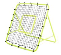 Adjustable Football Rebound Net 100x100cm | Dual-Angle Soccer Trainer with Steel Frame | Portable Folding Rebounder for Passing & Shooting Practice | Outdoor Sports Equipment for Youth & Adult, Green