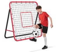 Adjustable Football Rebounder Net, 100 * 100cm, Portable Football Training Equipment, Heavy Duty Bounce Back Net, Easy Set Up, Perfect for Backyard, Field, Garden, Red, 100 * 100cm