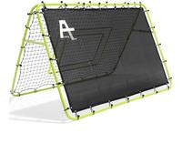 Adjustable Football Rebounder Net - Double-Sided Soccer Training Goal for Kids & Adults, Portable PE Mesh Kickback Target for Shooting/Passing Practice, Garden & Indoor Use, Fluorescent Green 180x120