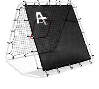 Adjustable Football Rebounder Net - Double-Sided Soccer Training Goal for Kids & Adults, Portable PE Mesh Kickback Target for Shooting/Passing Practice - for Garden & Indoor Use, White 120x120cm