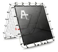 Adjustable Football Rebounder Net - Double-Sided Soccer Training Goal for Kids & Adults, Portable PE Mesh Kickback Target for Shooting/Passing Practice - Folding Design for Garden & Indoor Use, White