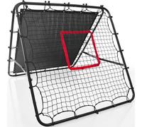 Adjustable Football Rebounder Net - Double-Sided Soccer Training Goal for Kids & Adults, Portable PE Mesh Kickback Target for Shooting/Passing Practice - Folding Design for Garden & Indoor Use,120x120