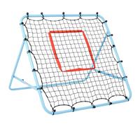 Adjustable Football Rebounder Net - Soccer Training Equipment for Kids & Adults, Portable Kickback Target Goal for Shooting & Passing Practice, PE Mesh & Steel Frame, for Garden/Backyard/Indoor, Blue