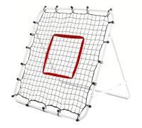 Adjustable Football Rebounder Net - Soccer Training Equipment for Kids & Adults, Portable Kickback Target Goal for Shooting & Passing Practice, PE Mesh & Steel Frame, for Garden/Backyard/Indoor, White