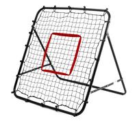 Adjustable Football Rebounder Net - Soccer Training Equipment for Kids & Adults, Portable Kickback Target Goal for Shooting & Passing Practice, PE Mesh & Steel Frame, for Garden/Backyard/Indoor, Black