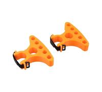 Adjustable for Bike Repair Handlebar Stand Bracket for Portable Maintenance - 135 x 104 mm Plastic Tool with Multiple Mounting Holes, Orange Red (2-Pack)(RED)