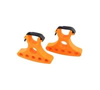 Adjustable for Bike Repair Handlebar Stand Bracket for Portable Maintenance - Plastic Tool with Multiple Mounting Holes, 135 x 104 mm, for Orange Red (2-Pack) Orange