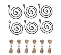Adjustable for jute Rope Air Plant Hanger Iron Frame Adjustable(F) | iron frame, 5.4cm small size, black finish, fits tillandsia, modern minimalist style