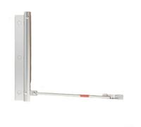 Adjustable force hydraulic door closer with silent operation and rebound mechanism for smooth automatic closing of various types of doors (Silver)
