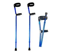 Adjustable Forearm Crutches - Lightweight Aluminum Mobility Support with Full Cuffs for Walking Assistance