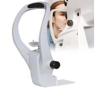Adjustable forehead and chin rest for refraction devices, optometry accessory for head stabilisation, for eye test devices in optician's shops and eye care centres