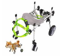 Adjustable Four-Wheeled Dog Wheelchair Lightweight Mobility Aid for Disabled Pets Full Support Trailer for Medium to Large Dogs Ideal Hip Support for Active Pets