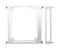 Adjustable Freestanding Acrylic Pet Gate Auto Close & Hold Open Safe for Stairs & Doorways Easy Installation with Wall Protectors Fits 73 84.9 x 77cm