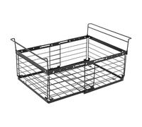 Adjustable Freezer Baskets for Chest Freezer - 2 Pack Retractable Storage Bins, Black Iron Wire Grid for Cold Air Circulation, Side Handles for Easy Hanging, Organize Meat Vegetables Ice Cream
